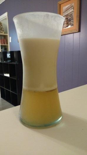 Vase with fat separating.