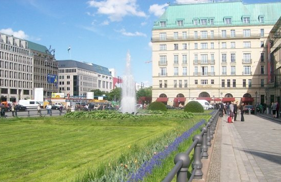 A photograph of the street in Berlin, Germany.