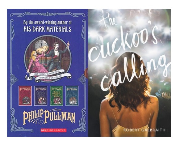 Book covers for Sally Lockhart series and the Cormoran Strike Series.