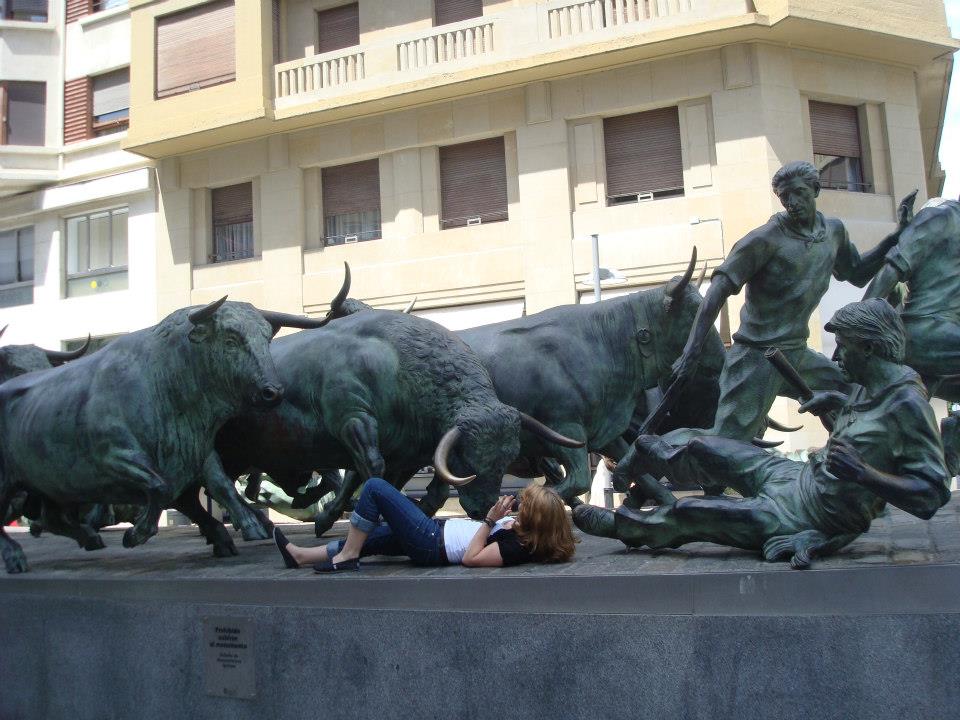 Getting trampled by the bulls in Pamplona.